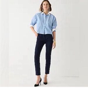 J. CREW High Rose Cameron Black Office 4 Way Stretch Pants Trousers